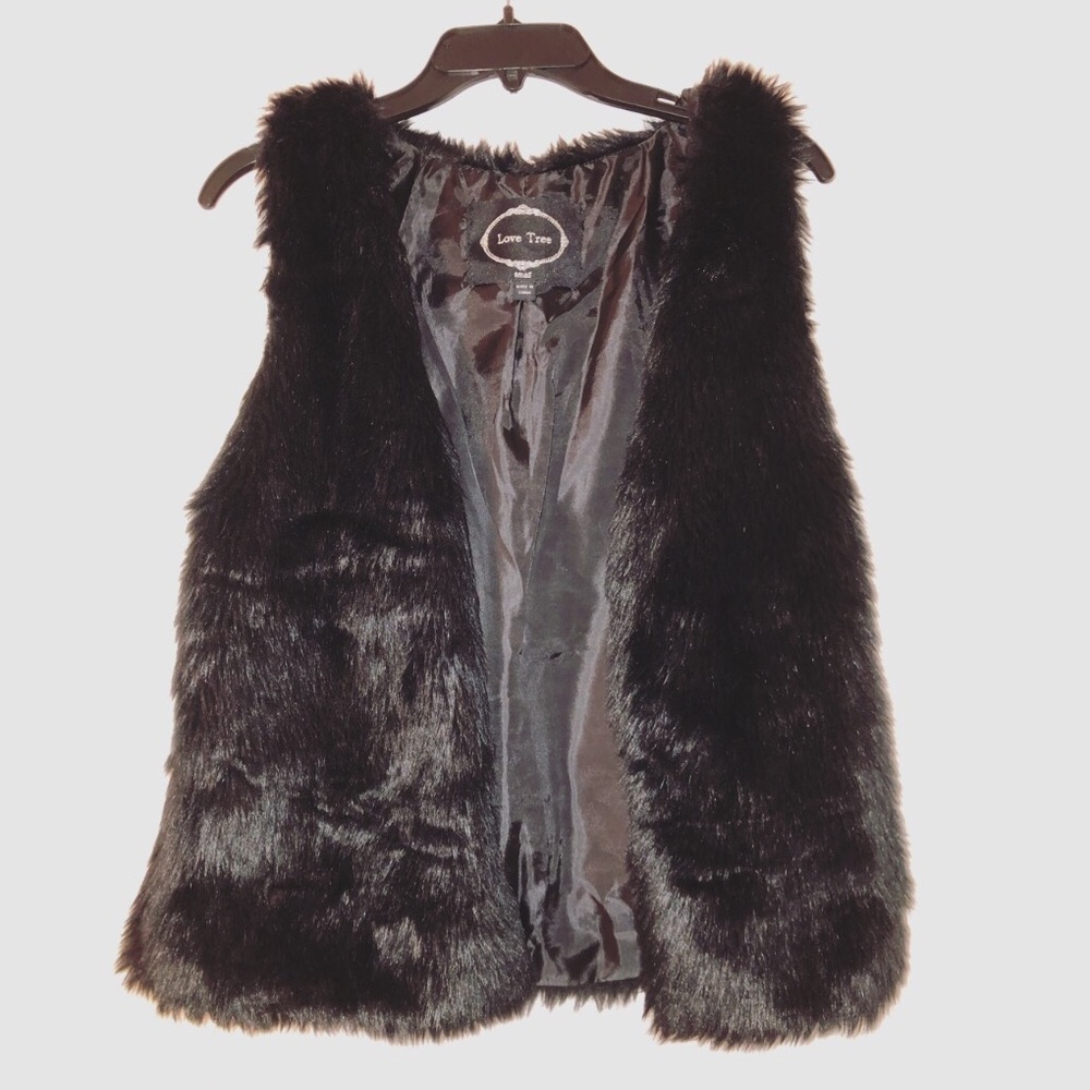 Black Fur Vest